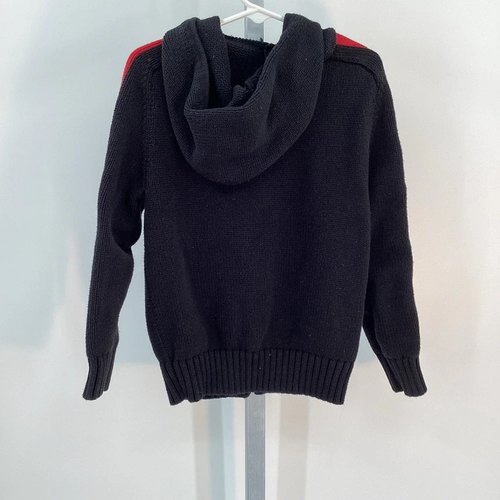 Boys Polo Ralph Lauren Full‎ Zip Big Pony Hoodie Sweater - Black- Size 6